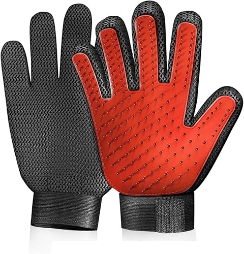 Miniatura 8 de STARROAD-TIM Guante de aseo para mascotas, cepillo removedor de pelo, suave y eficiente guante para mascotas, guantes de masaje para mascotas, mano