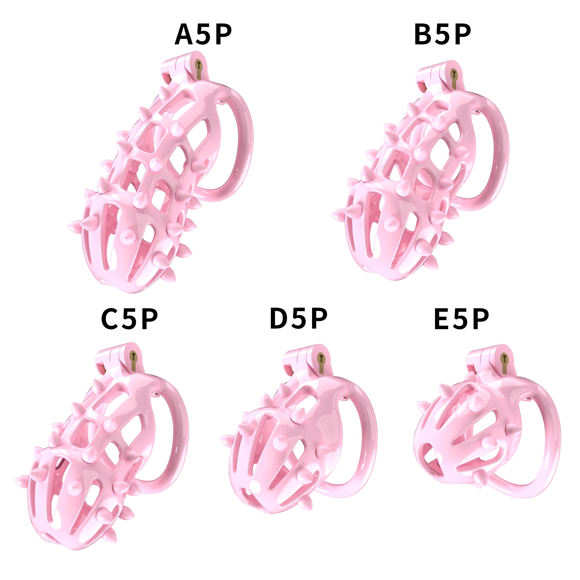 Jaula de protección fija rosa con picos suaves de silicona A171 (A, anillo plano)