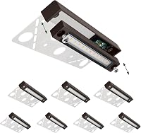 GKOLED 8-Pack 6.8" Replaceable LED Hardscape Lights for Retaining Walls, Steps & Landscapes - 2700K Warm White, 12V IP65 Aluminum