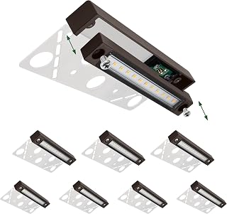 GKOLED 8-Pack 6.8" Replaceable LED Hardscape Lights for Retaining Walls, Steps & Landscapes - 2700K Warm White, 12V IP65 Aluminum