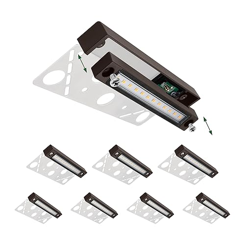 GKOLED 8-Pack Replaceable 6.8" LED Hardscape Lights, Low Voltage Retaining