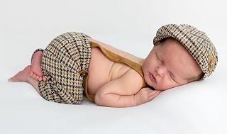 Newborn Photography Props Set Baby Boy Newborn Outfits Overalls Boy Costume with Cap 0-1 Month