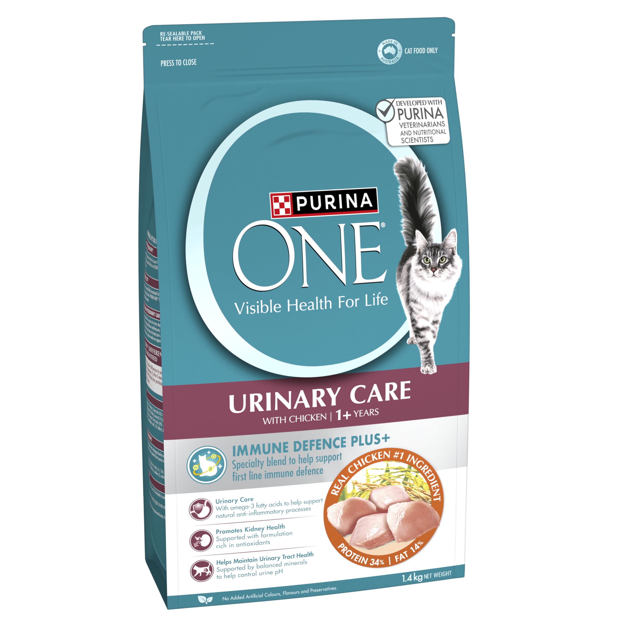 PURINA ONE Adult Dry Cat Food Urinary Care Chicken 1.4kg