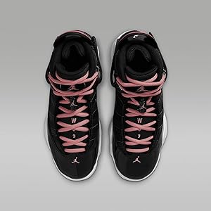 Amazon.com | Jordan 6 Rings Big Kids' Shoes (Black/White