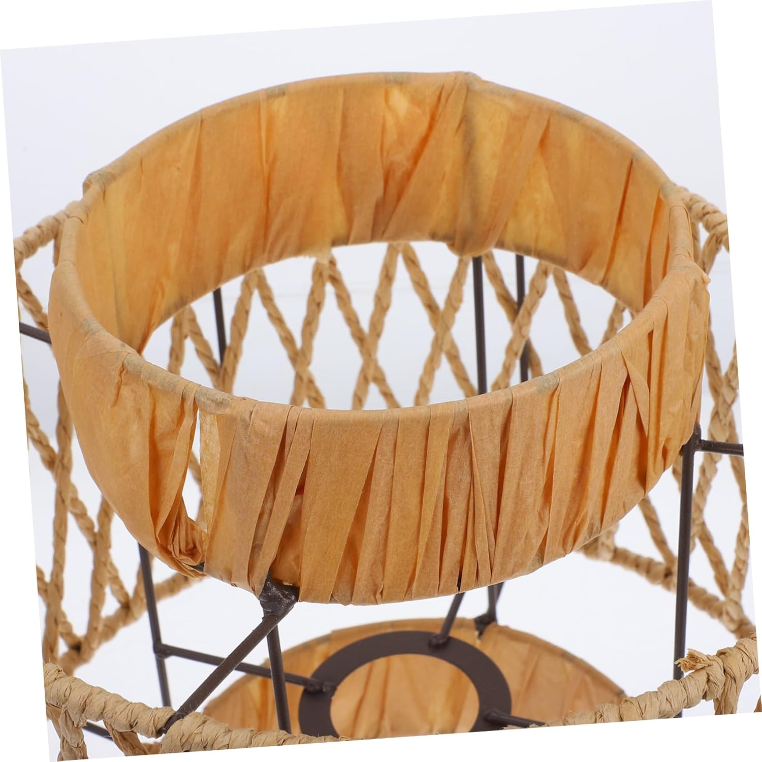 Rustic Bohemian Woven Lamp Shade Vintage Hanging Light Fixture for Bedroom Paper Rope Design Smooth Texture Enhances Ambiance Fits Bulb