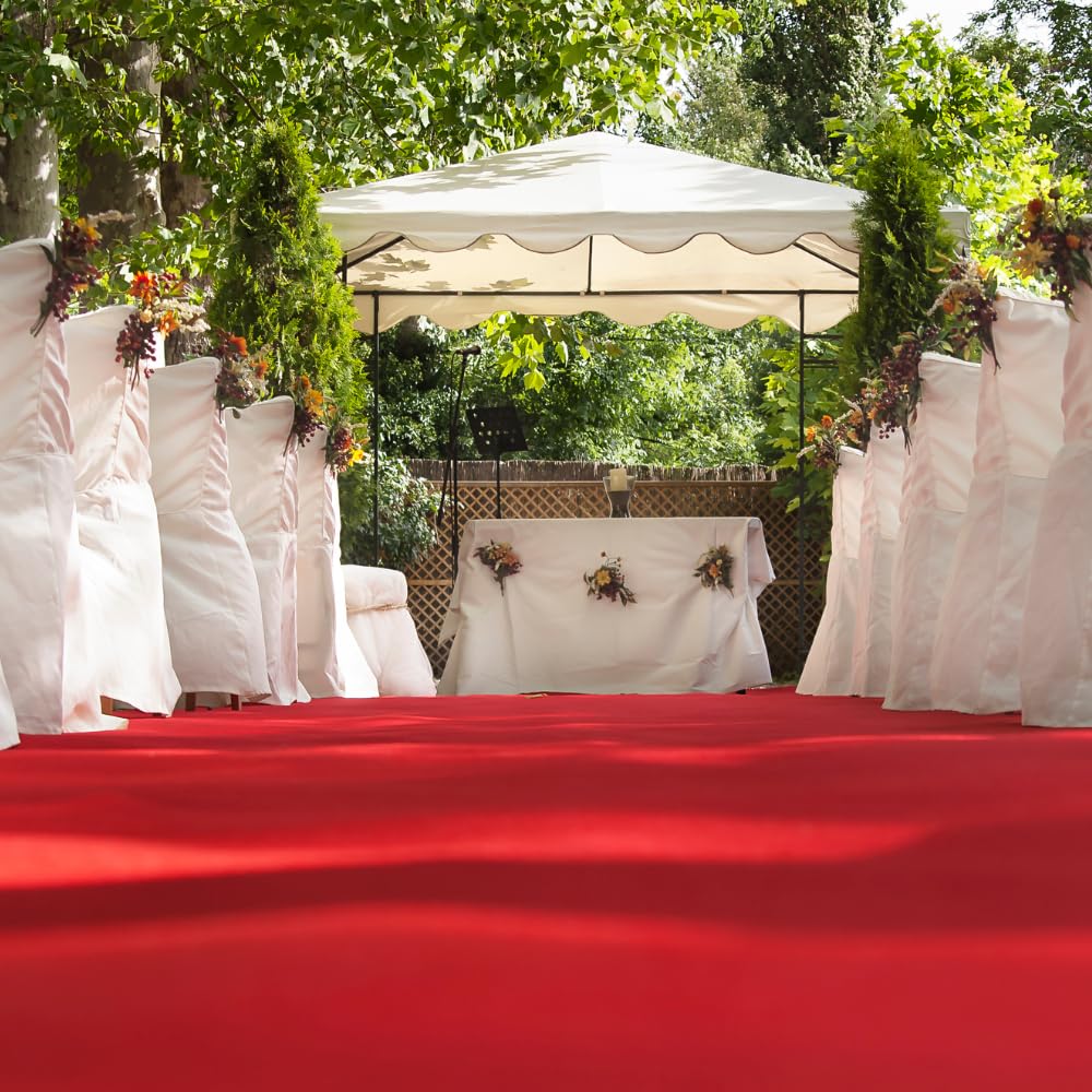DI GIULIO SRL Passatoia Rossa per Eventi Tappeto Rosso Varie Misure Larg. 100 cm in Feltro Prodotto Italiano | Matrimonio Negozio (20 metri)