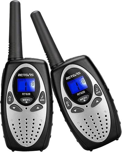 Walkie talkies para niños Retevis RT628 VOX, UHF, de 462.550 a 467.7125 MHz, 22 canales, FRS, radio de dos vías, 1 par