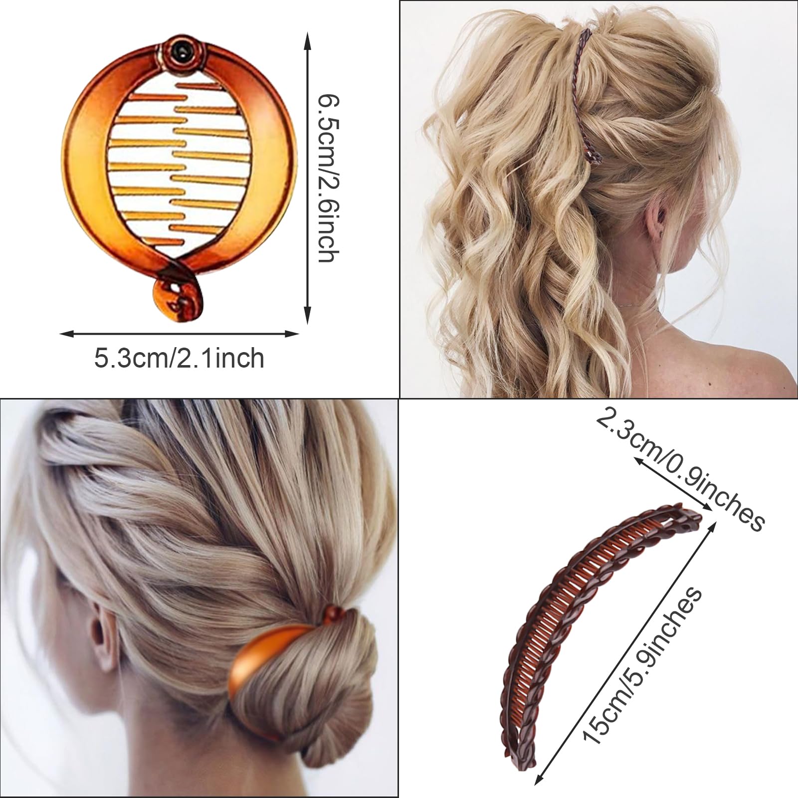 Amazon.com : 18 Pieces Banana Hair Clips Classic French Hair 