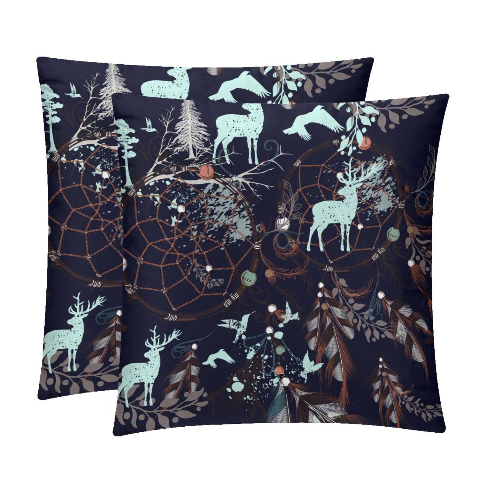 TDGKPZ Throw Pillow Covers 2 Pack Pillowcases Soft Cozy Pillow Cases For Couch Bed Sofa 45x45cm