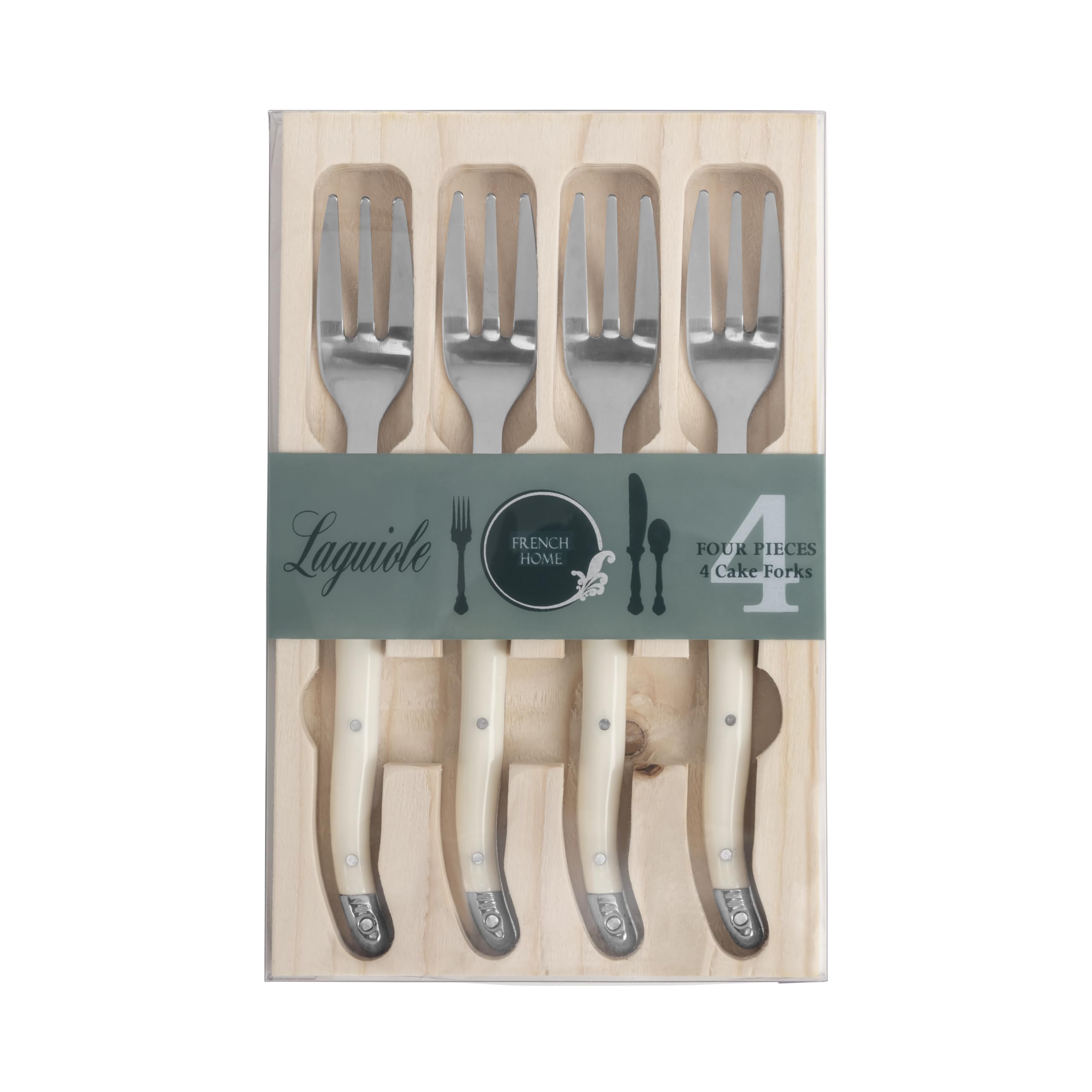 French Home Laguiole Cake Forks, Set of 4, Faux Ivory — Amazon image 6