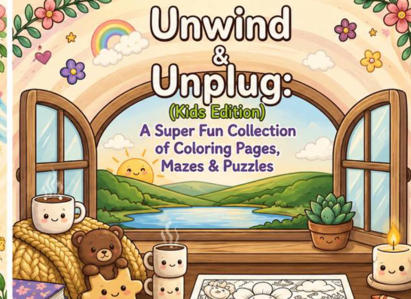 Unwind & Unplug (Kid's Edition): A Super Fun Collection of Art and Puzzles