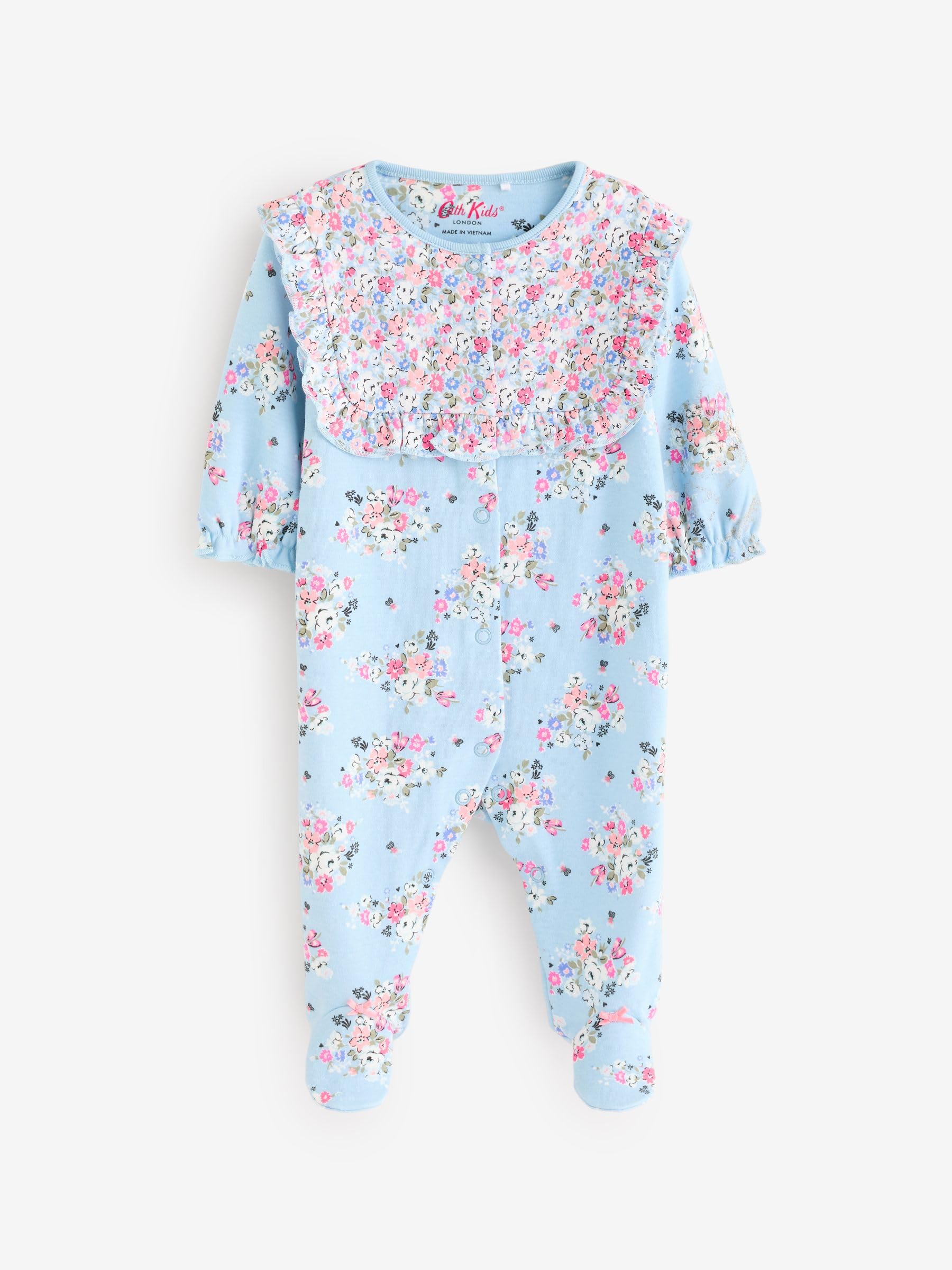 NEXT Baby Mädchen Cath Kidston Florale Babyschlafanzüge aus 100% Baumwolle, 3er-Pack