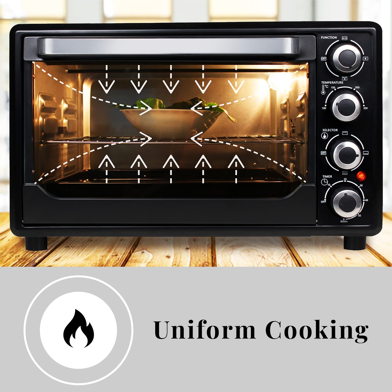 Faber 60L Oven Toaster Grill - Bake, Toast, Roast! -6