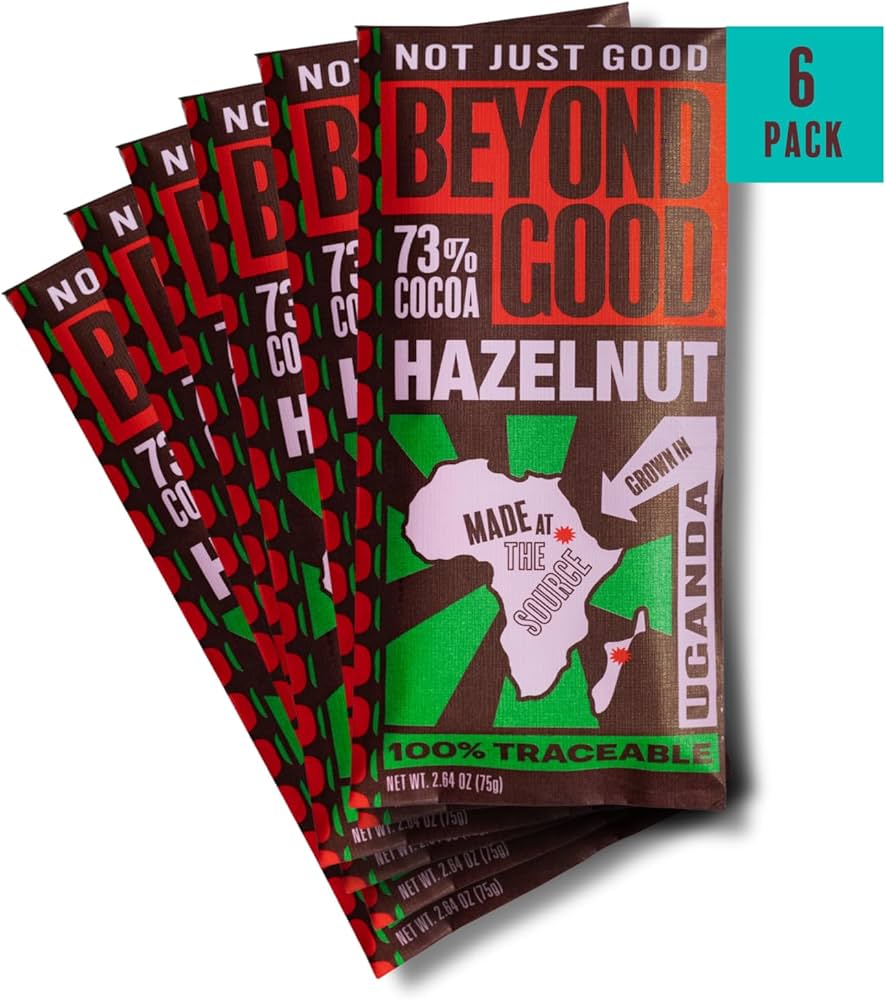 Amazon.com : Beyond Good 73% Cocoa Dark Chocolate with Hazelnuts