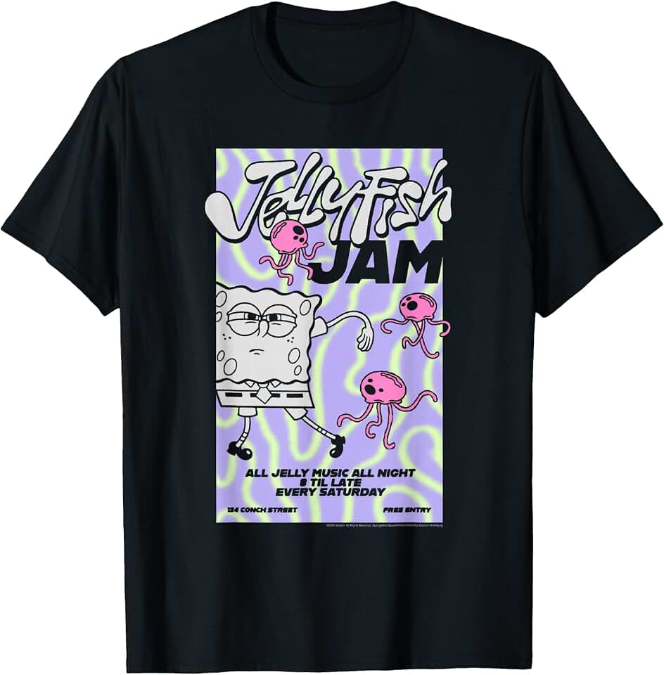 SPONGEBOB SQUAREPANTS Jellyfish Jam Jelly Y2K Rave T-Shirt