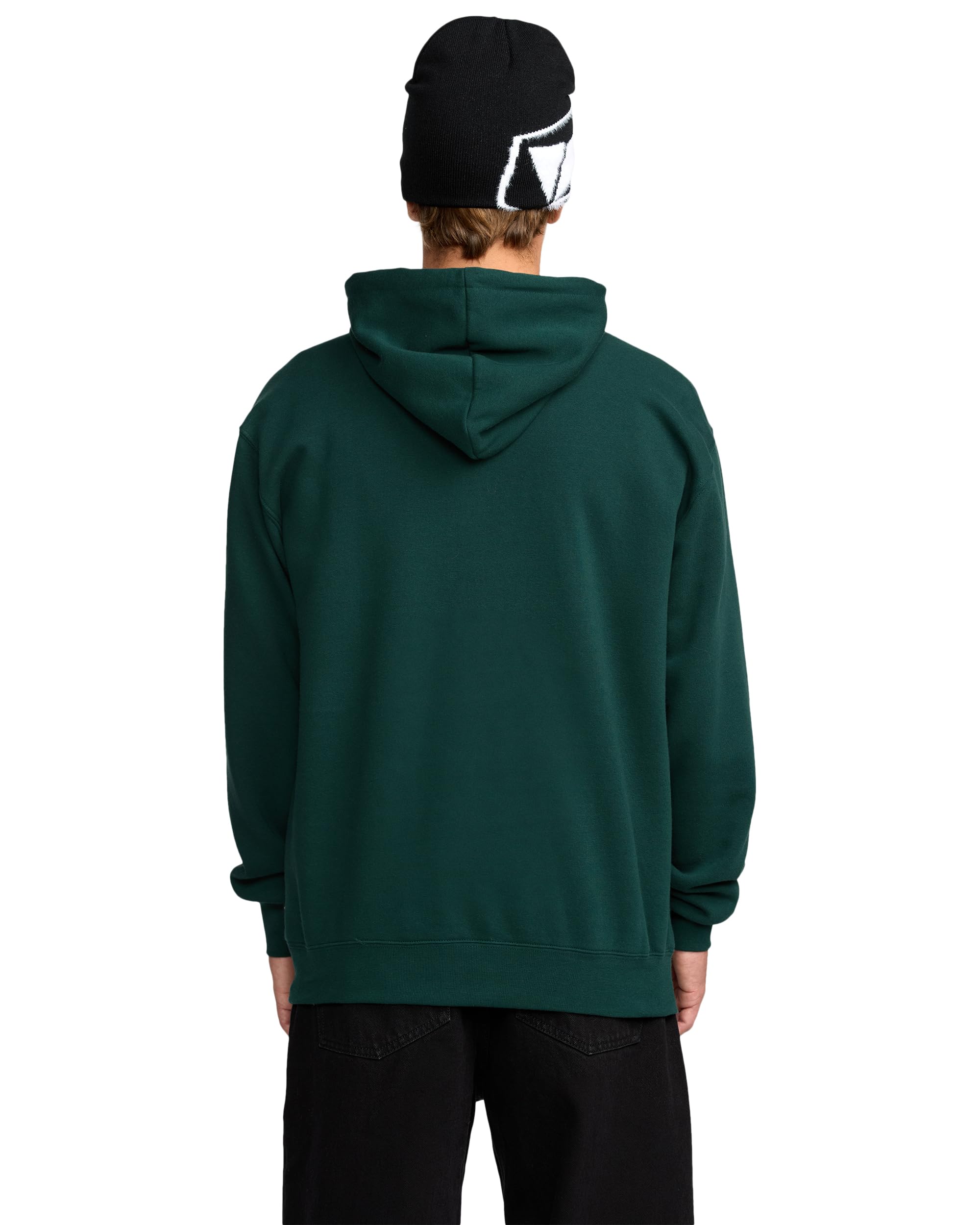 Volcom Męska bluza z kapturem Essential Riding - miękka polarowa bluza snowboardowa sweter, czarno-zielony, M