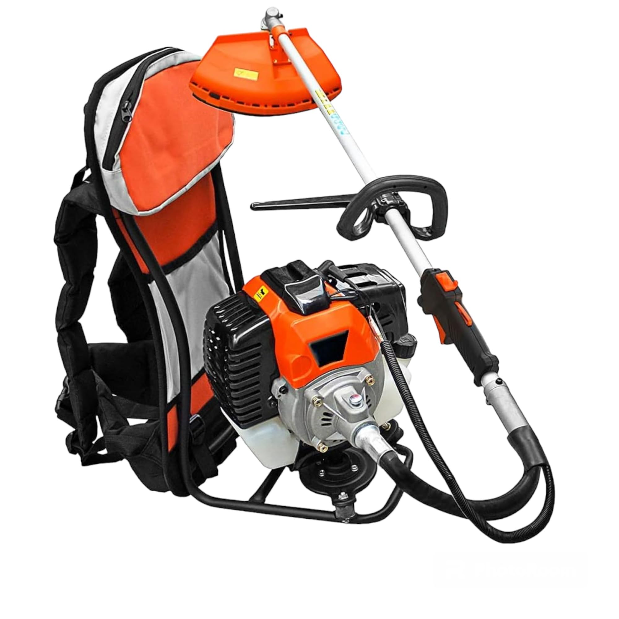 TANIASHOP Decespugliatore a zaino con motore a scoppio 63CC Decespugliatore a Spalla multifunzione 2 in 1 professionale con testina doppio filo da 2mm e disco tre denti per fai da te o professionisti