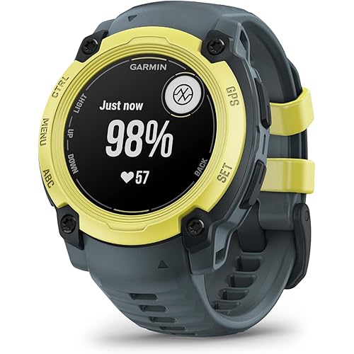Garmin Instinct® E 40mm, Rugged Outdoor GPS Smartwatch, 24/7 Health Monitoring, Wrist-Based Heart Rate, Up to 16 Days of Battery Life, Electric Lime/Twilight