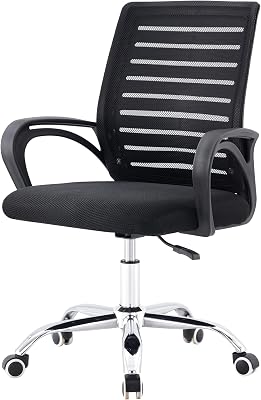 Cadeira Giratória Home Office Preta
