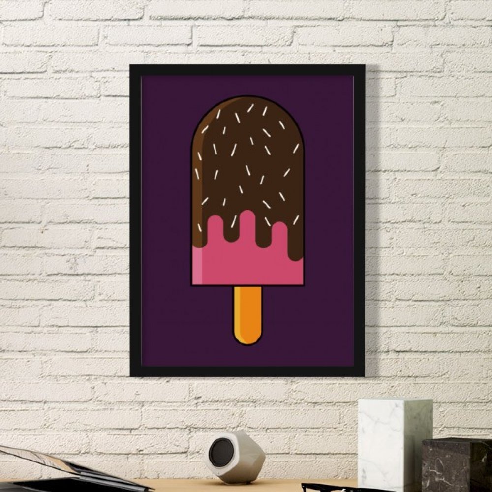 Cadre photo bois noir crème au chocolat rectangle peinture art déco maison cadeau medium