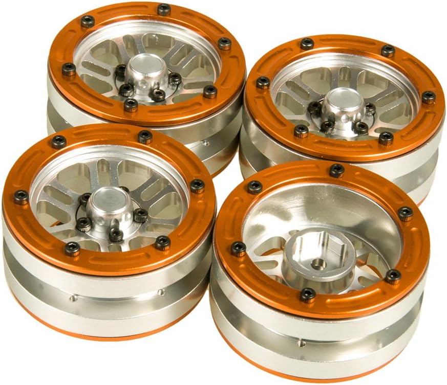 4 Pezzi 2.2 Pollici Ruota Beadlock Per 1/10 RC Auto Axial SCX10 Wraith Rr10c~p141089590 - Foto 9