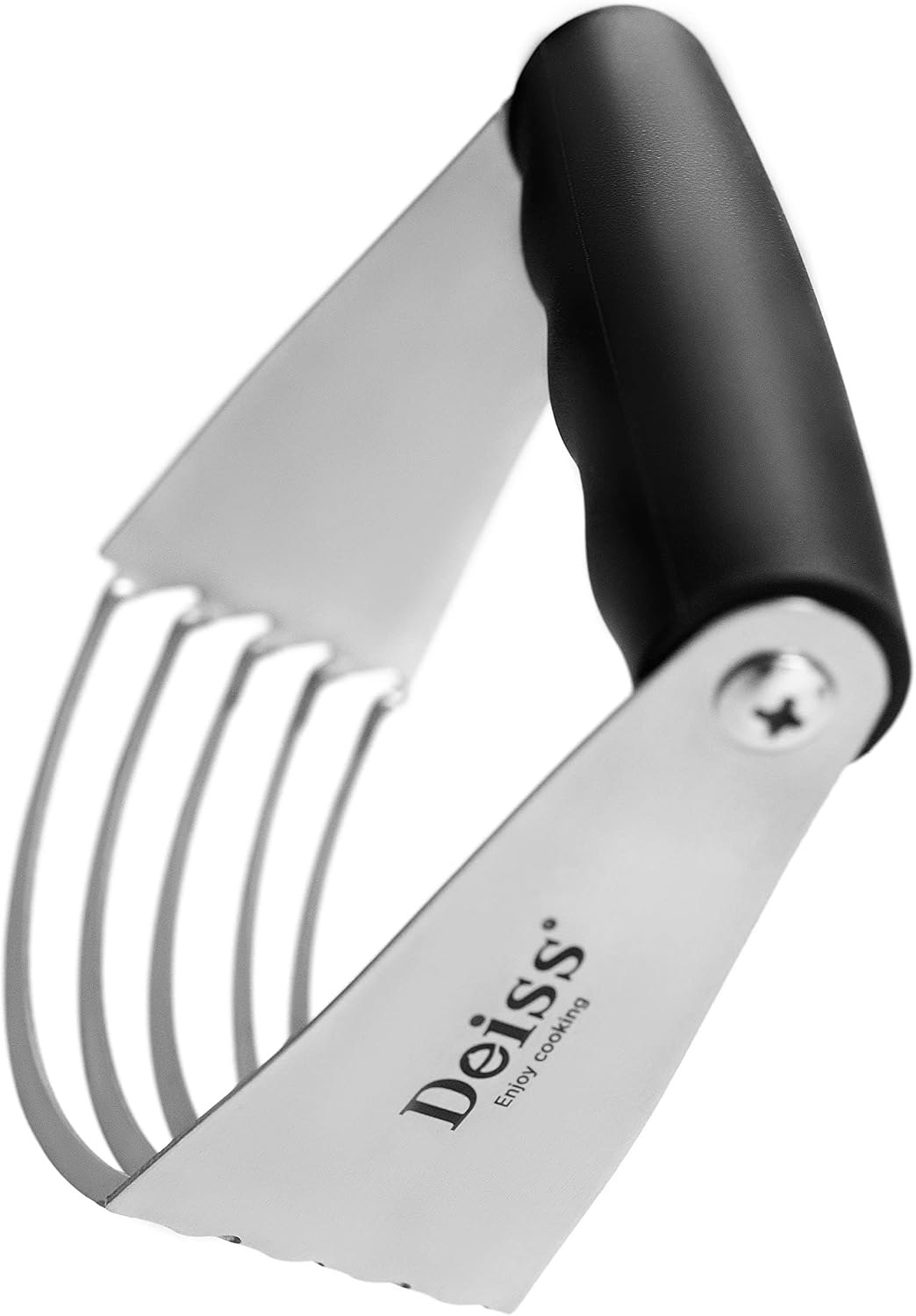 Deiss PRO Pastry Cutter - Pastry Blender Stainless Steel & Pastry Dough Cutter, Non-Slip Handle - Dishwasher Safe Dough Blender - Large Hand Butter Cutter Slicer, Pastry Cutter For Baking, Dough Knife