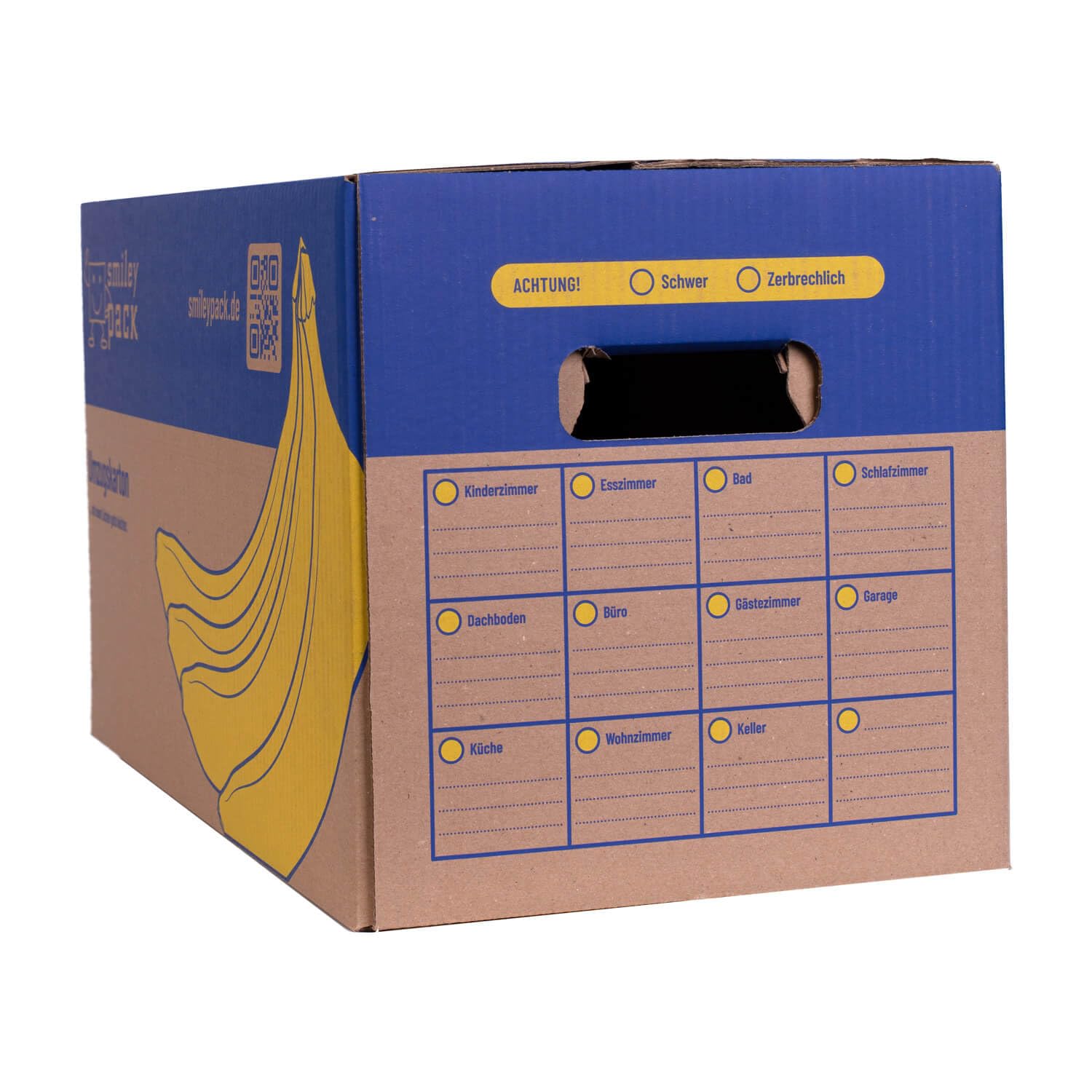 Umzugskartons Bananenkiste 600 x 328 x 340 mm bis 40 kg Zweiwellig stabil Profi groß stark Stapelbar