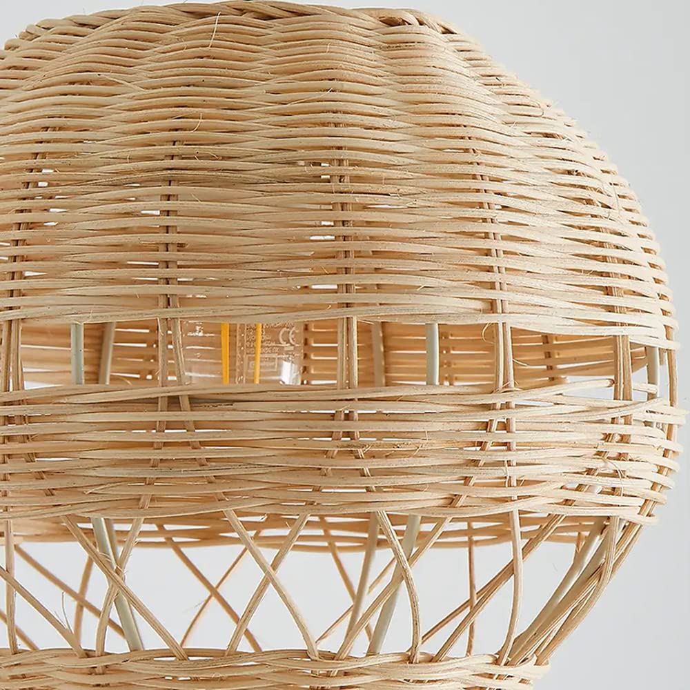 Lampade a sospensione Lampadario Moderno In Rattan Intrecciato Mongolfiera Decorazione Della Stanza Dei Bambini Lampada, Illuminazione Della Camera Da Letto Della Gabbia Di Bambù, Soffitto Della