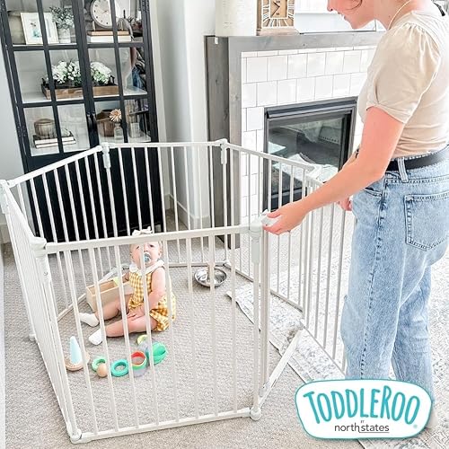 Vista 20 de Superpatio 3 en 1 North States Industries con puerta de metal, Puerta de metal, Blanco