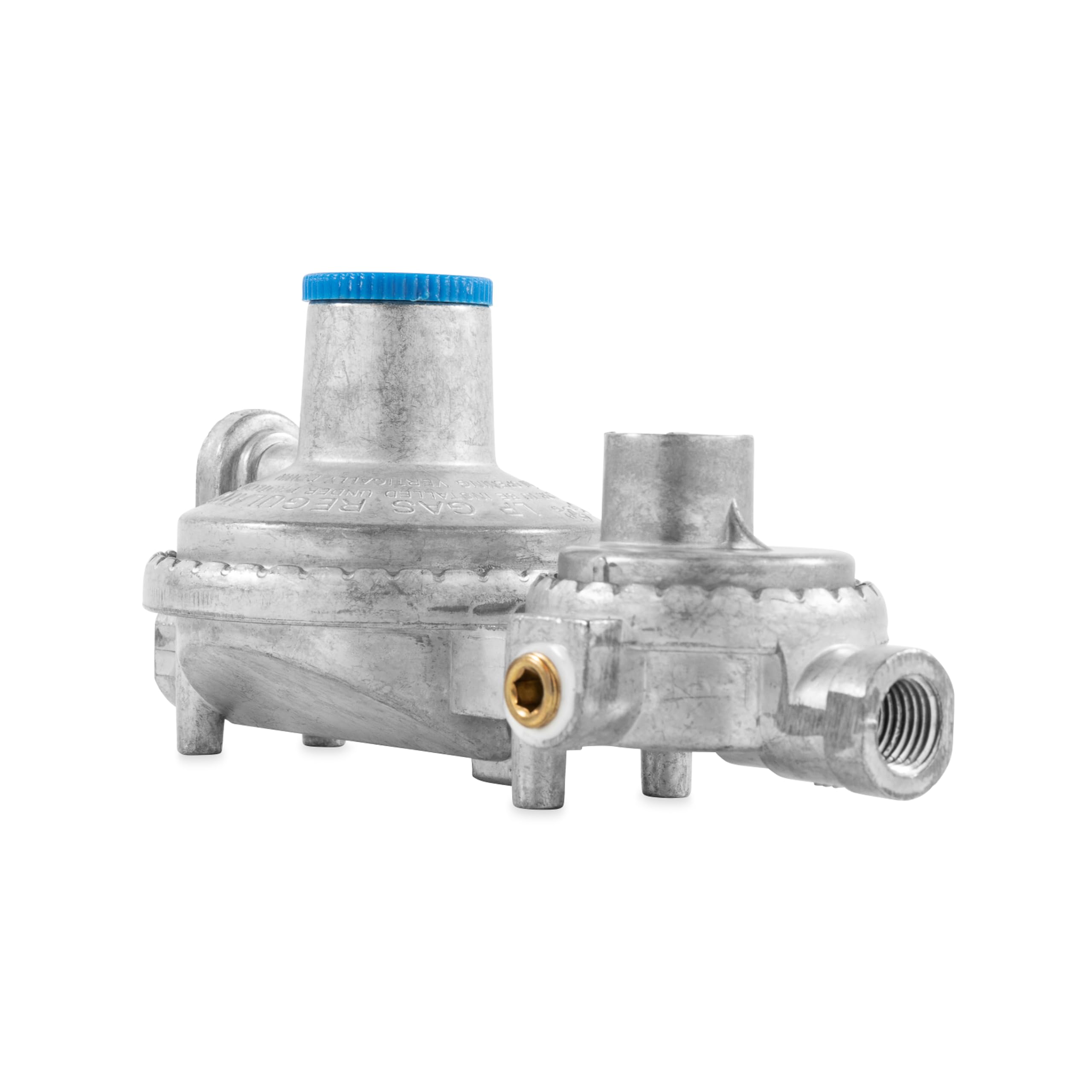 Camco 59313 Regulador Vertical de propano de Dos etapas, Gris