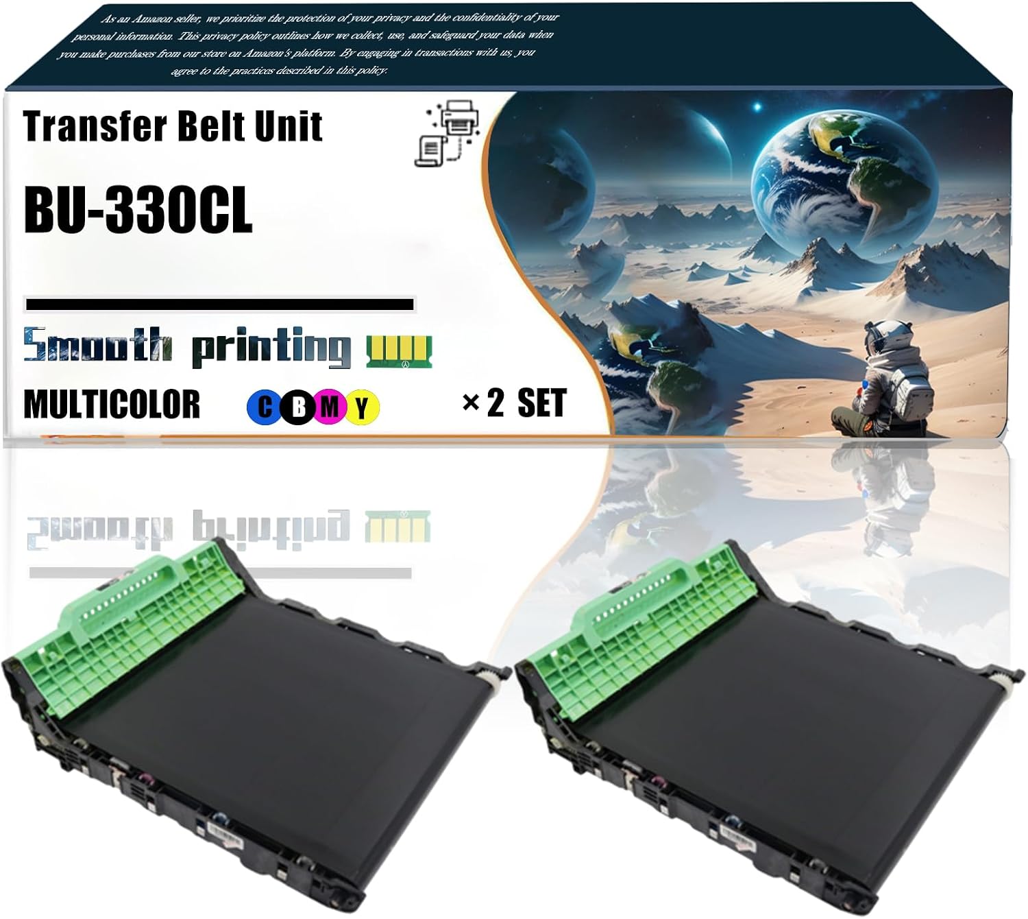 Replacement Parts Transfer Belt Unit BU-330CL Compatible with Brother HL-L8260CDW HL-L8360CDW HL-L8360CDWT HL-L9310CDW Printers, Contains Chip and Clear Printing (1 Set)