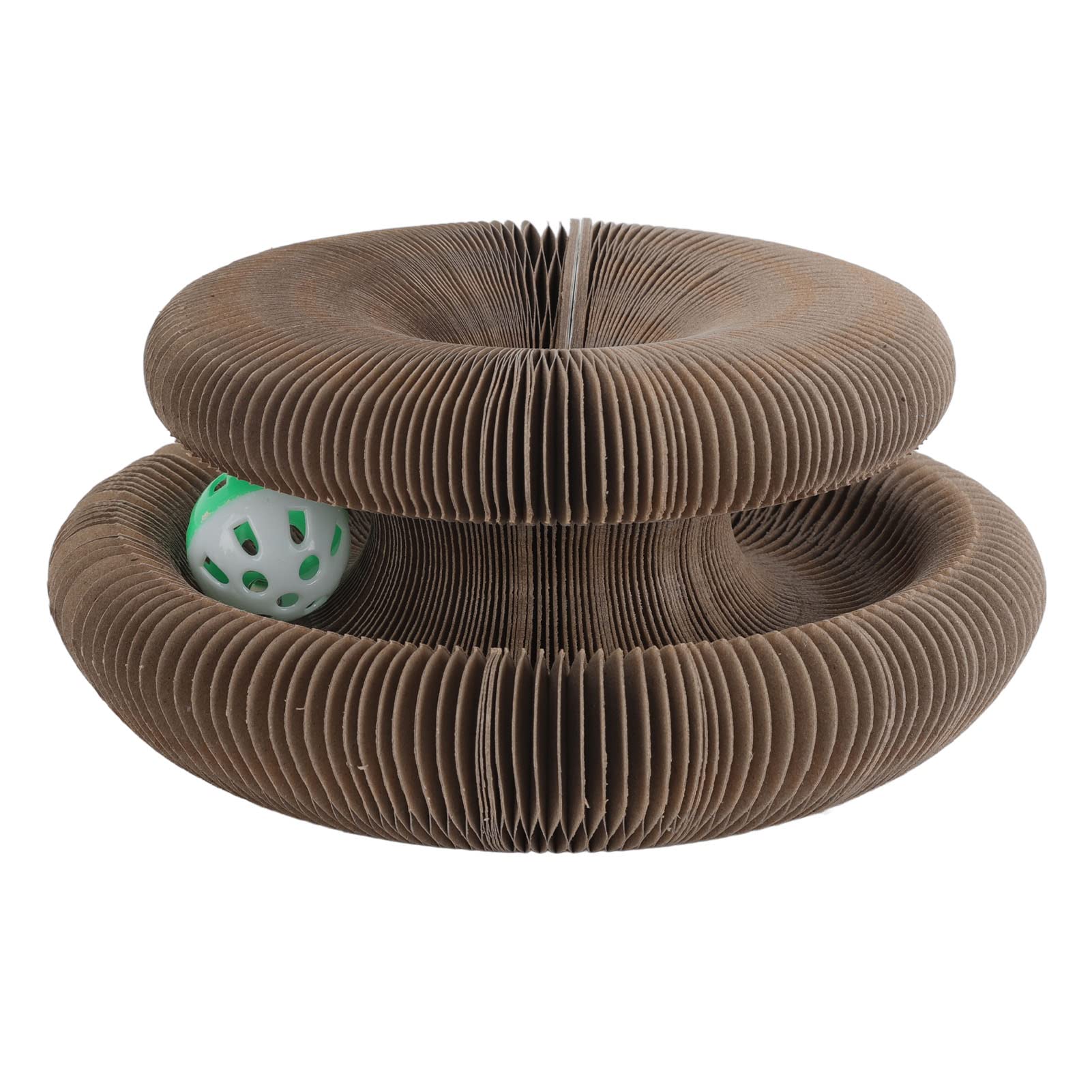 JOROBURO Magic Organ Cat Scratching Board, Foldable Abrasion Resistant Cat Scratcher Toy with Bell Ball, Cat Grinding Claw Scratching Board Cat Toy