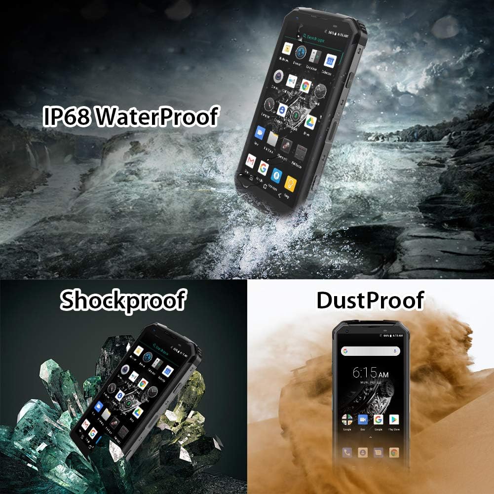 Limited Stock Unlocked Cell Phone, Blackview BV9500 Plus Rugged Smartphone 10000mAh Battery Wireless Charging 5.7Inch Screen Dual Sim 4GB Ram+64GB ROM Dual Camera (Black)