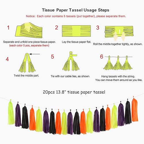 Miniatura 9 de Guirnalda bohemia con borlas para decoración de fiesta de baby shower, 20 borlas neutrales de cumpleaños, boda, novia, serpentinas de pancarta de