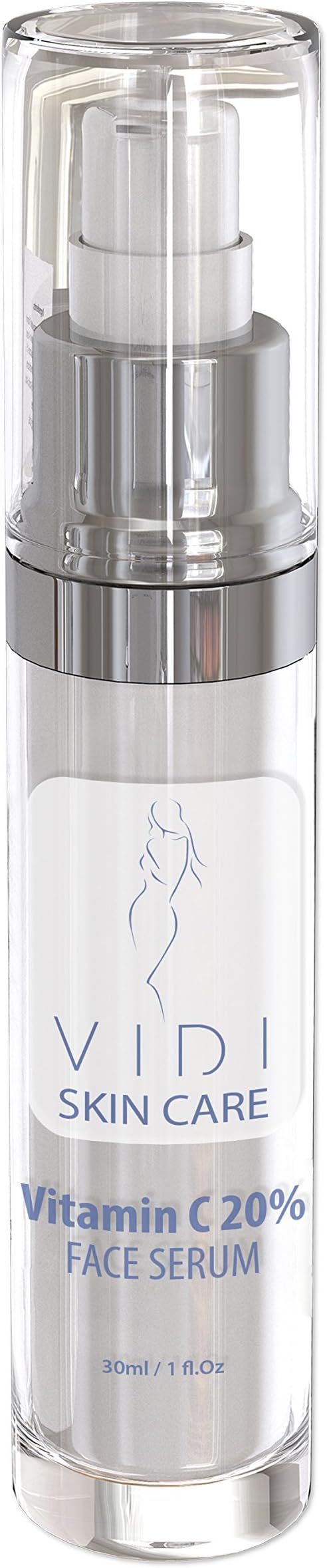 Vitamin C Serum for Face - 20% Anti Aging Face Serum, Collagen Booster with Peptides, Vitamin A and E (1oz pump) - Great Gift by VIDI