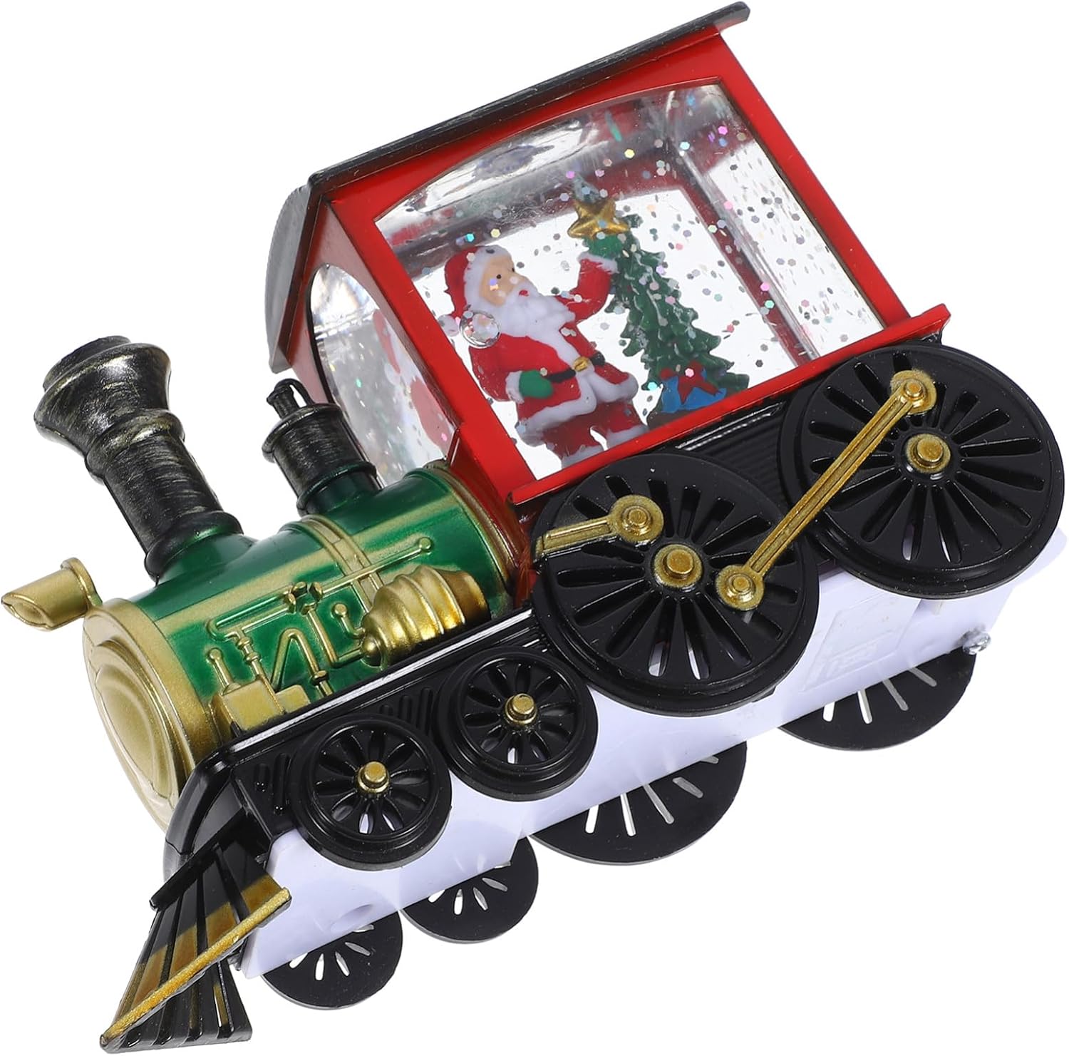 Christmas Decoration Christmas Lighted Globe Lantern with Led Santa Train Decoration Festive Table Centerpiece Water-Filled Holiday Craft for Home Decor Warm Glow for Evening Disp