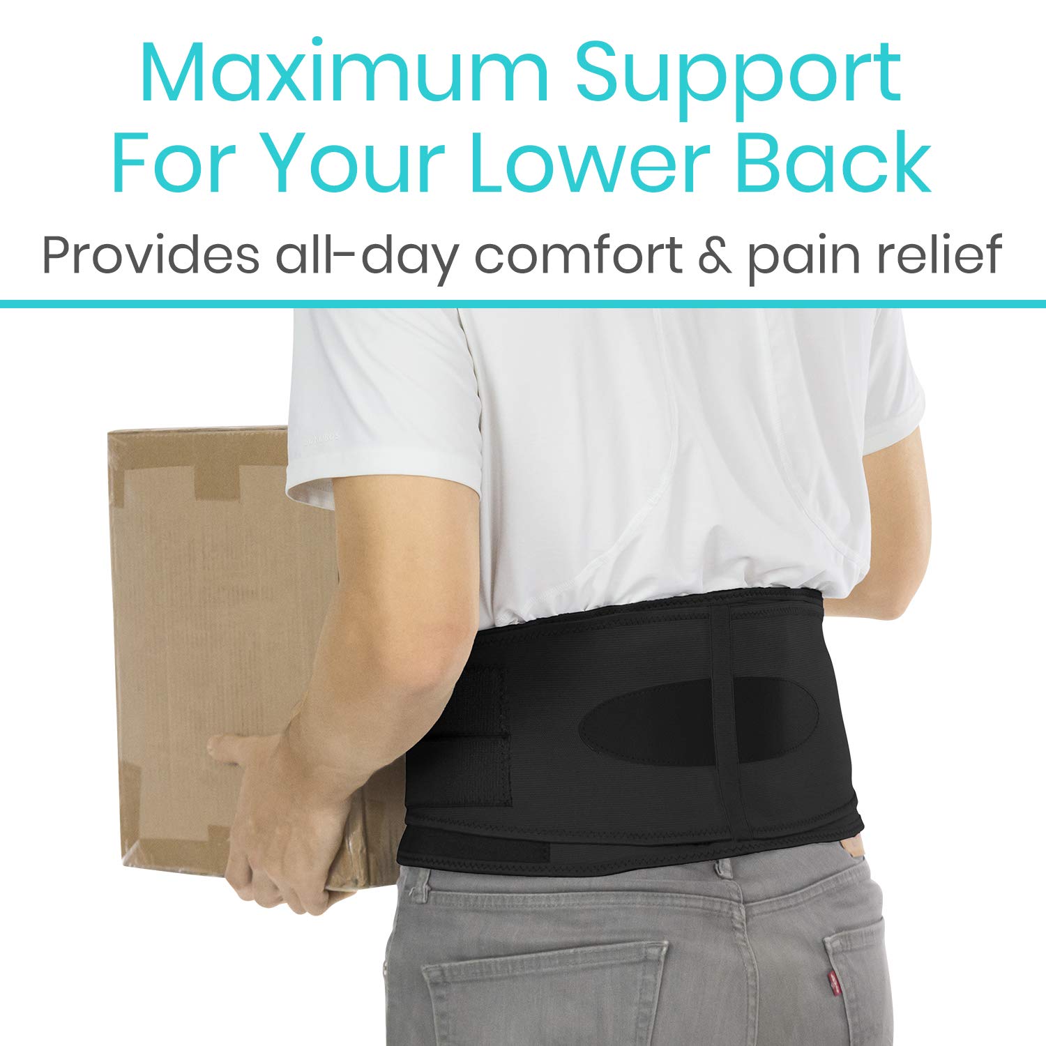 Vive Lower Back Brace Support for Chronic Pain, Sciatica, Spasms