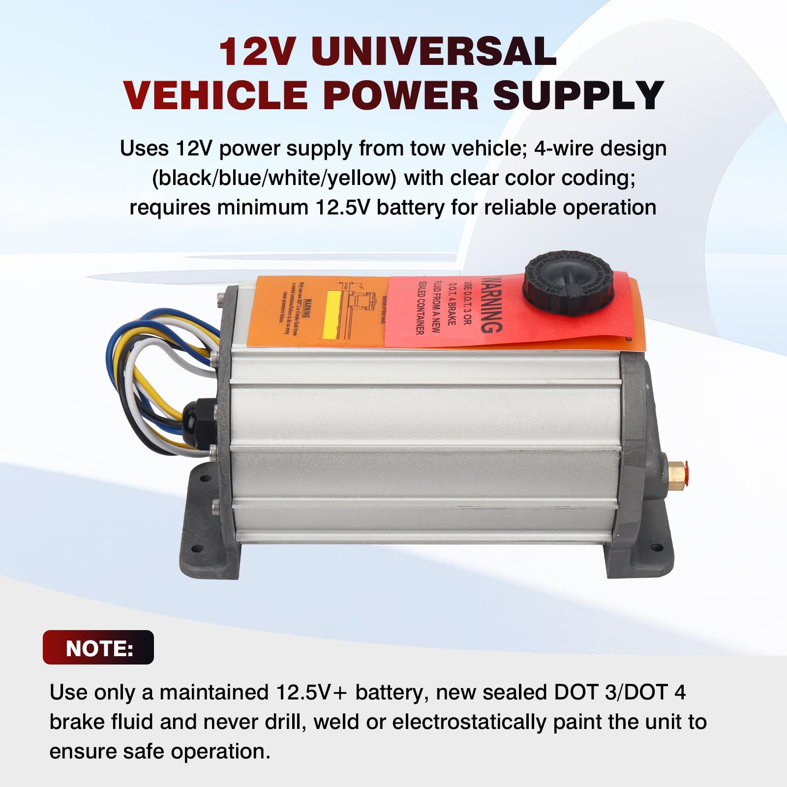 K71-651-00 - Actuador de freno hidráulico eléctrico para remolque, 1600 PSI 12 V, actuador de freno de disco hidráulico compatible con controladores de freno eléctricos