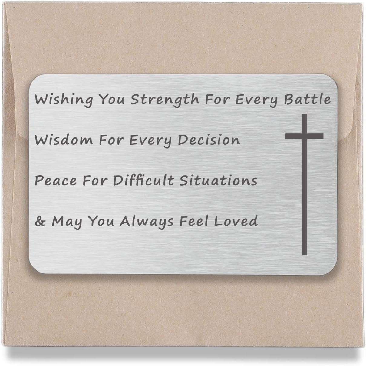 JAmuruwtChristian Gifts for Men Women Godchildren Godson Goddaughter Metal Wallet Insert Card Religious Inspirational Gifts for Baptism Christmas Thanksgiving Birthday