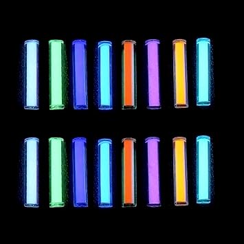 16Pcs Glass Luminous Tube 1.5 * 6mm Luminous Vial Glow rods Made of Rare Earth Materials, EDC Players, Glow Bar in The Dark Tril Vial Alternative, for DIY Various EDC Accessories Decoration
