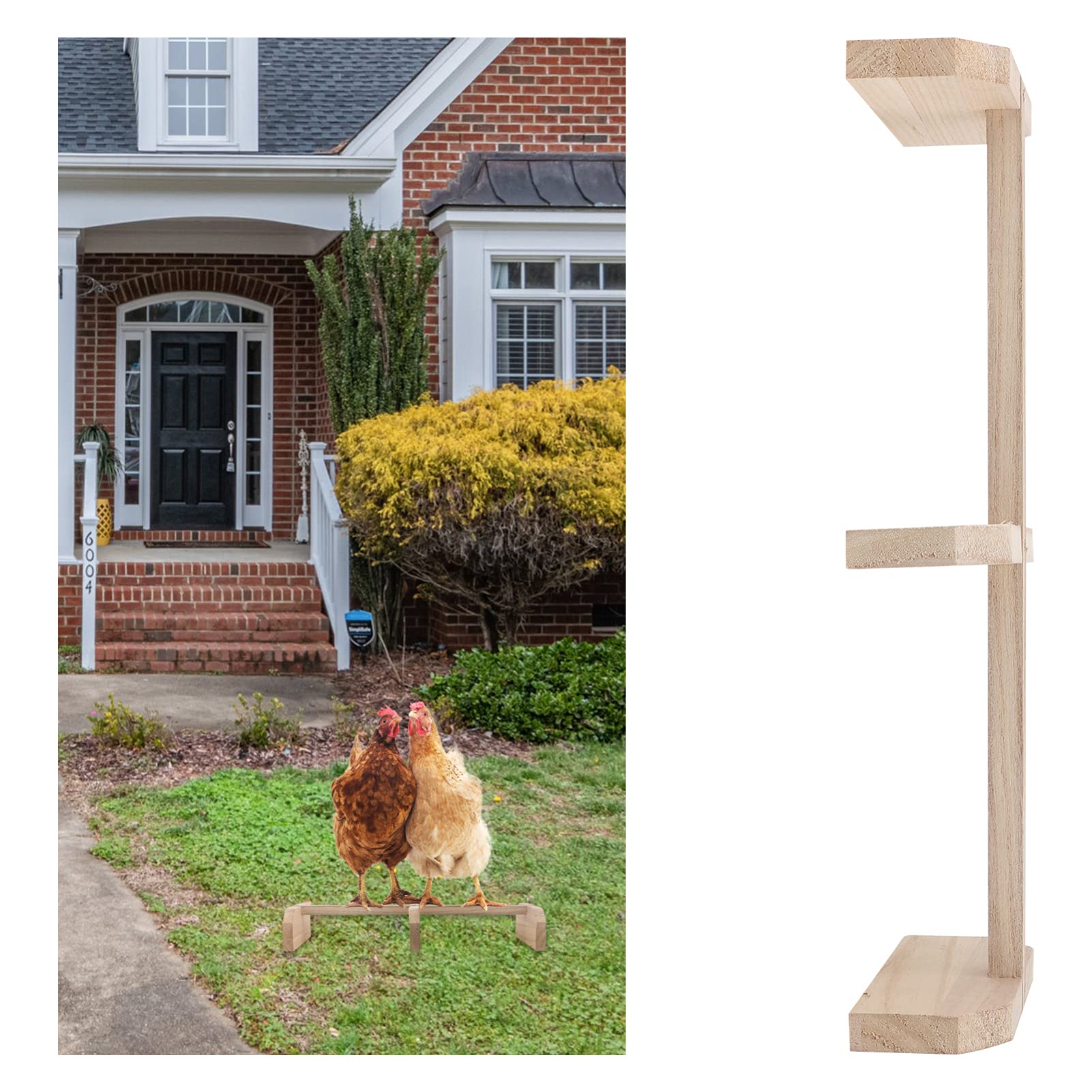 POPETPOP 2piezas Perchero De Madera para Aves y Soporte Estable para Pollos y Pájaros Barra De Descanso Natural Aves y Medianas