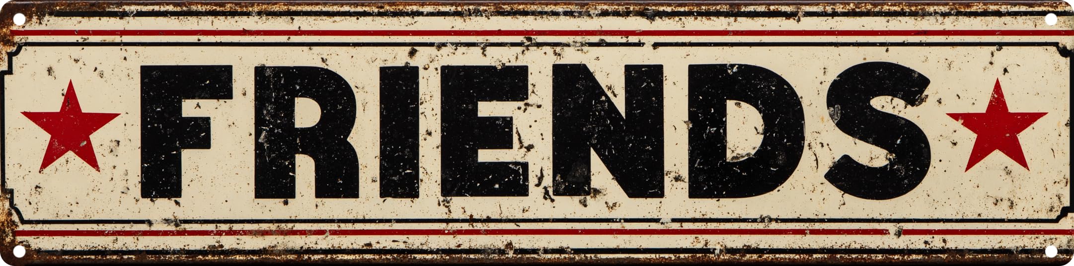 Fwboysv Friends Vintage Tin Sign Retro Metal Signs For Home Decor Stylish Wall Art Plaques Gift For Home Bathroom Kitchen And Gothic Wall Decor In Every Room 4X16 In