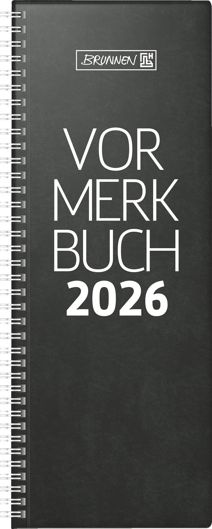BRUNNEN Vormerkbuch Mod. 784 '26 | 108×297 mm, Kunststoff, schwarz