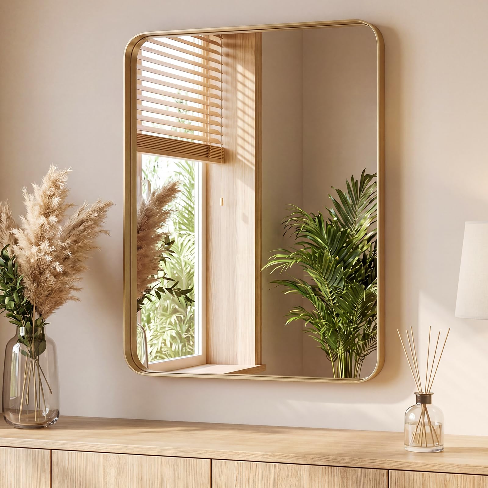 Sweetcrispy Bathroom Mirror 28x20 Inch, Vanity Mirror for Wall