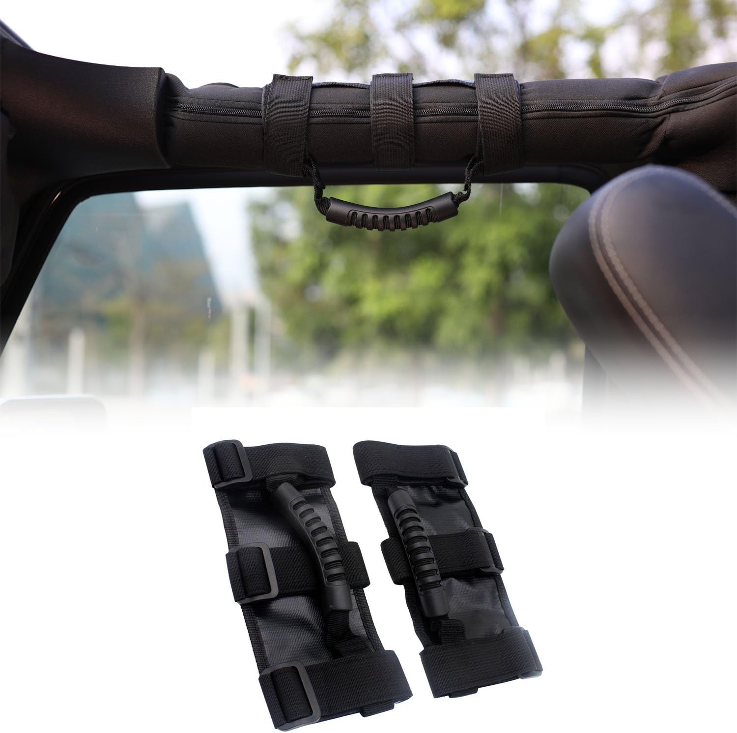 Grab Handles,Heavy Duty Unlimited Roll Bar Grab Handles for Off-Road Enthusiasms (2pcs in 1pack)