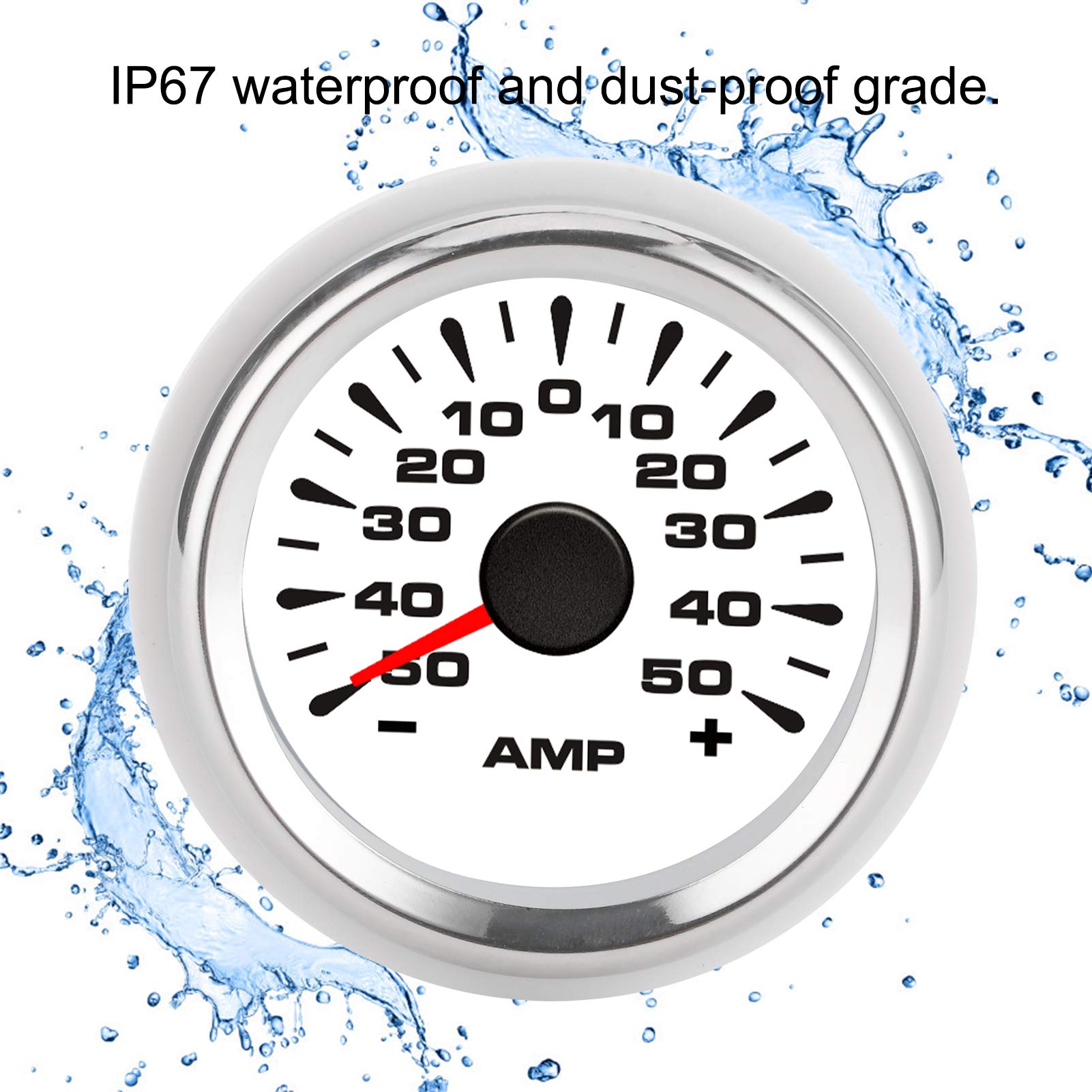 Irfora LCD Amperemeter, IP67 Wasserdicht, Betriebsspannung 9-32V (White