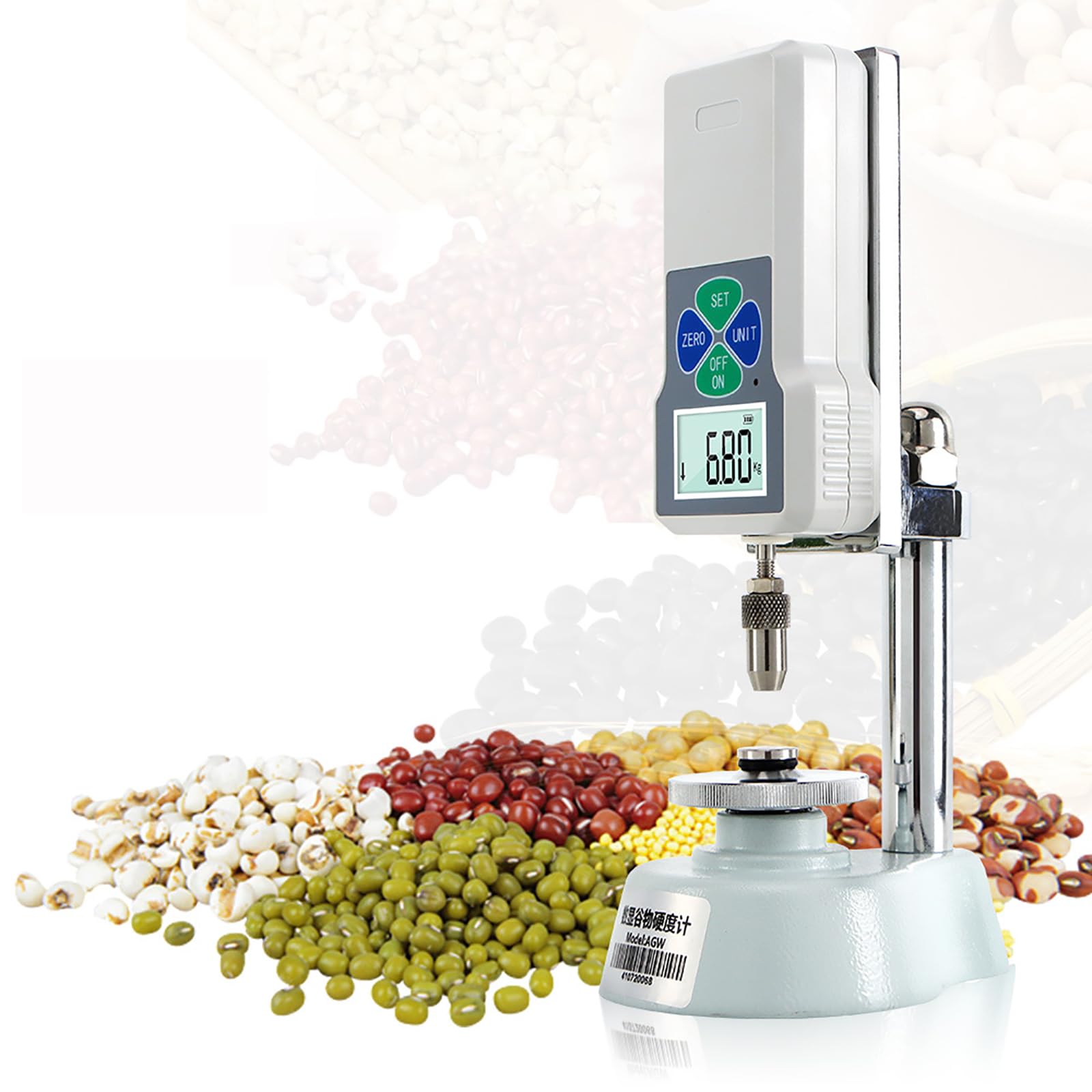 Medidor digital de dureza de grano, con pantalla LCD, 2 unidades/3 métodos de medición, ± 2% de precisión para investigación agrícola