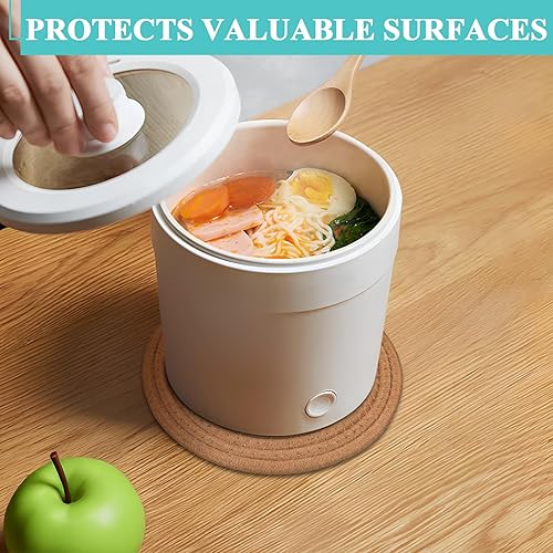 Miniatura 10 de Salvamanteles para ollas y sartenes calientes de 8 pulgadas, 5 unidades, salvamanteles para platos calientes, almohadillas calientes para mesa de