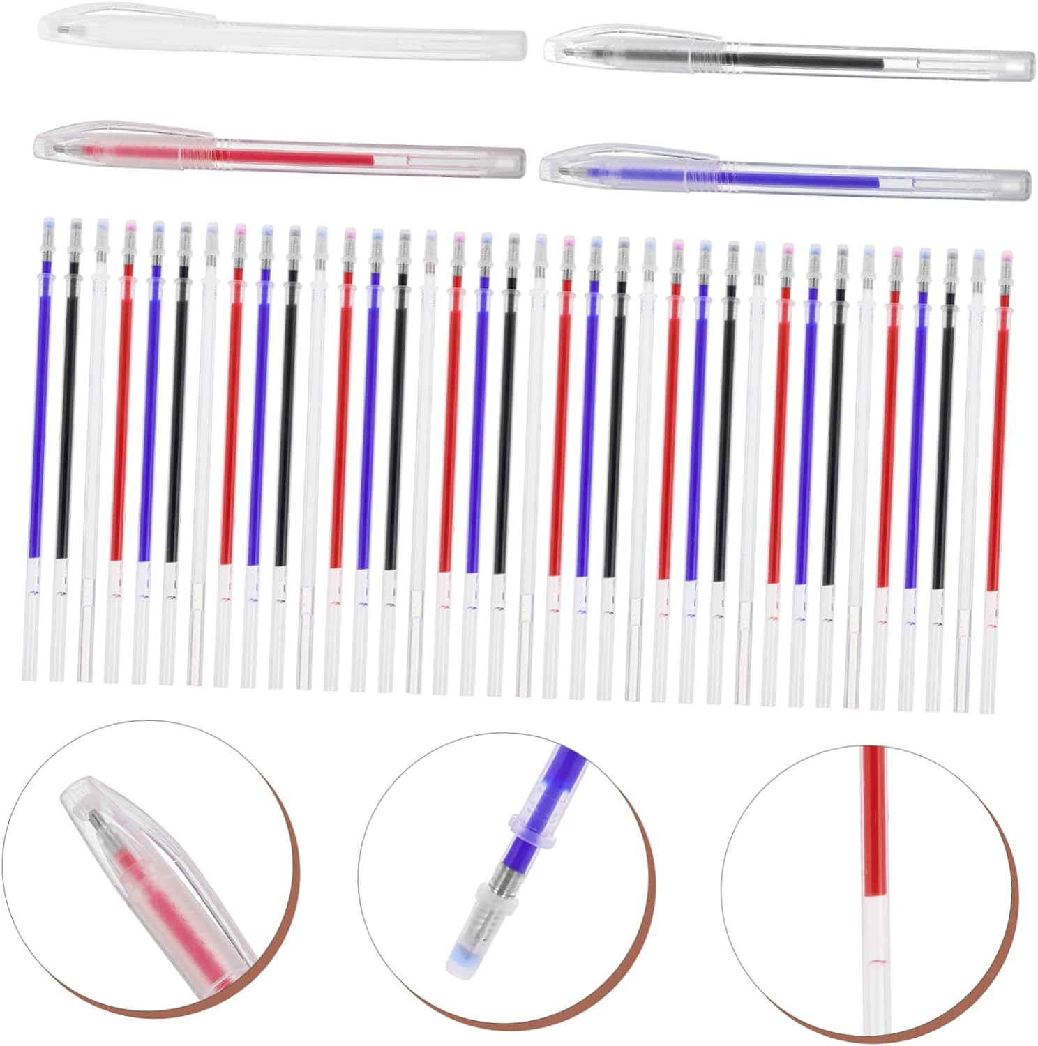 CORHAD 4Sets Sewing Marker Pens High Temperature Disappear Ink for DIY Marking Embroidery Convenient Erasable Sewing Supplies