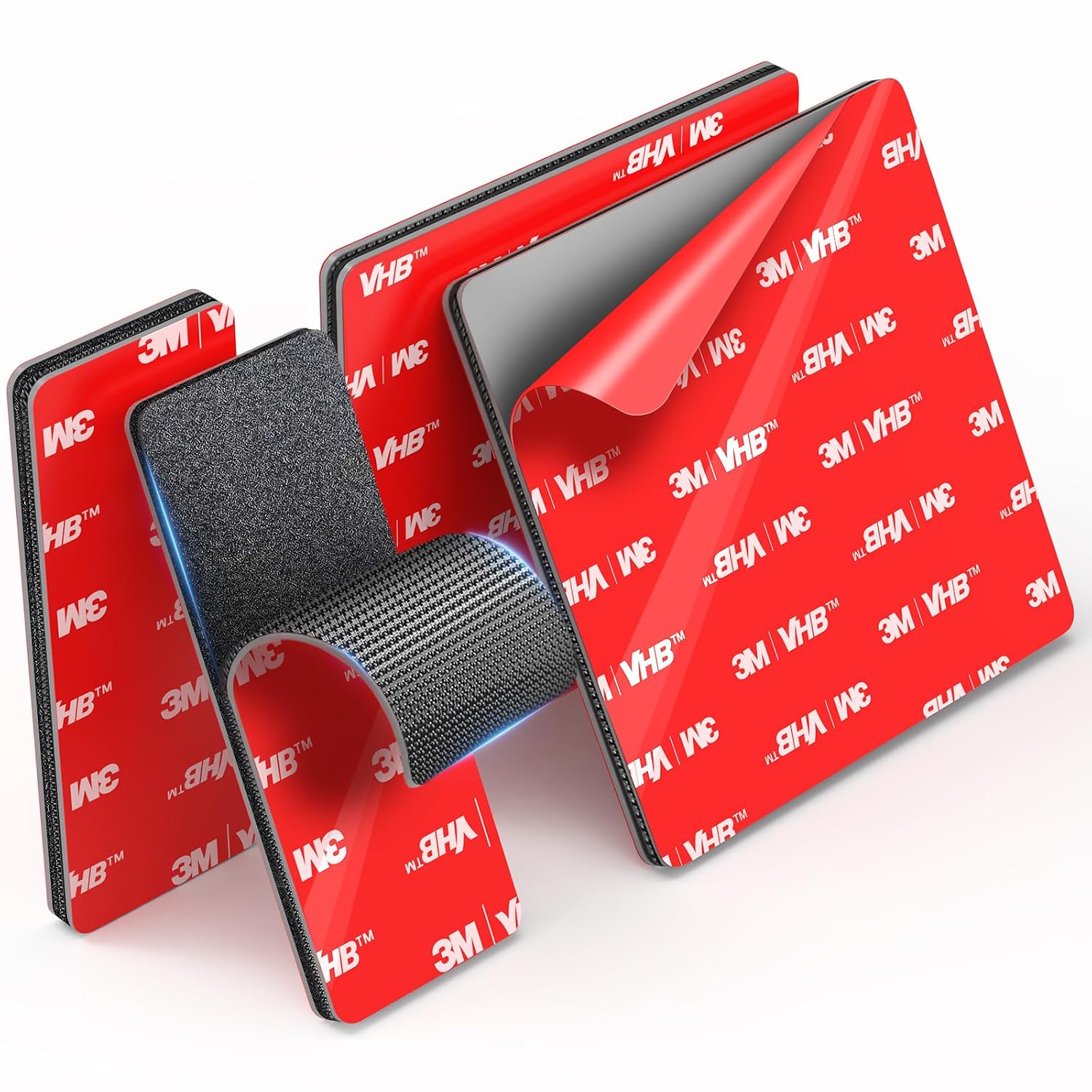 Heavy-Duty Hook and Loop Strips Adhesive: 4 Sets Heat Resistant Fastener